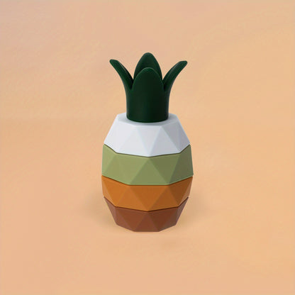 TYRY.HU Silicone Stacking Toys, Baby Building Blocks Fruit Nesting Design, Bpa Free Soft Silicone Stickers Colorful Stacking Block, Rubber Teething Toys Shape & Color Match Education Development Halloween, Thanksgiving And Ch