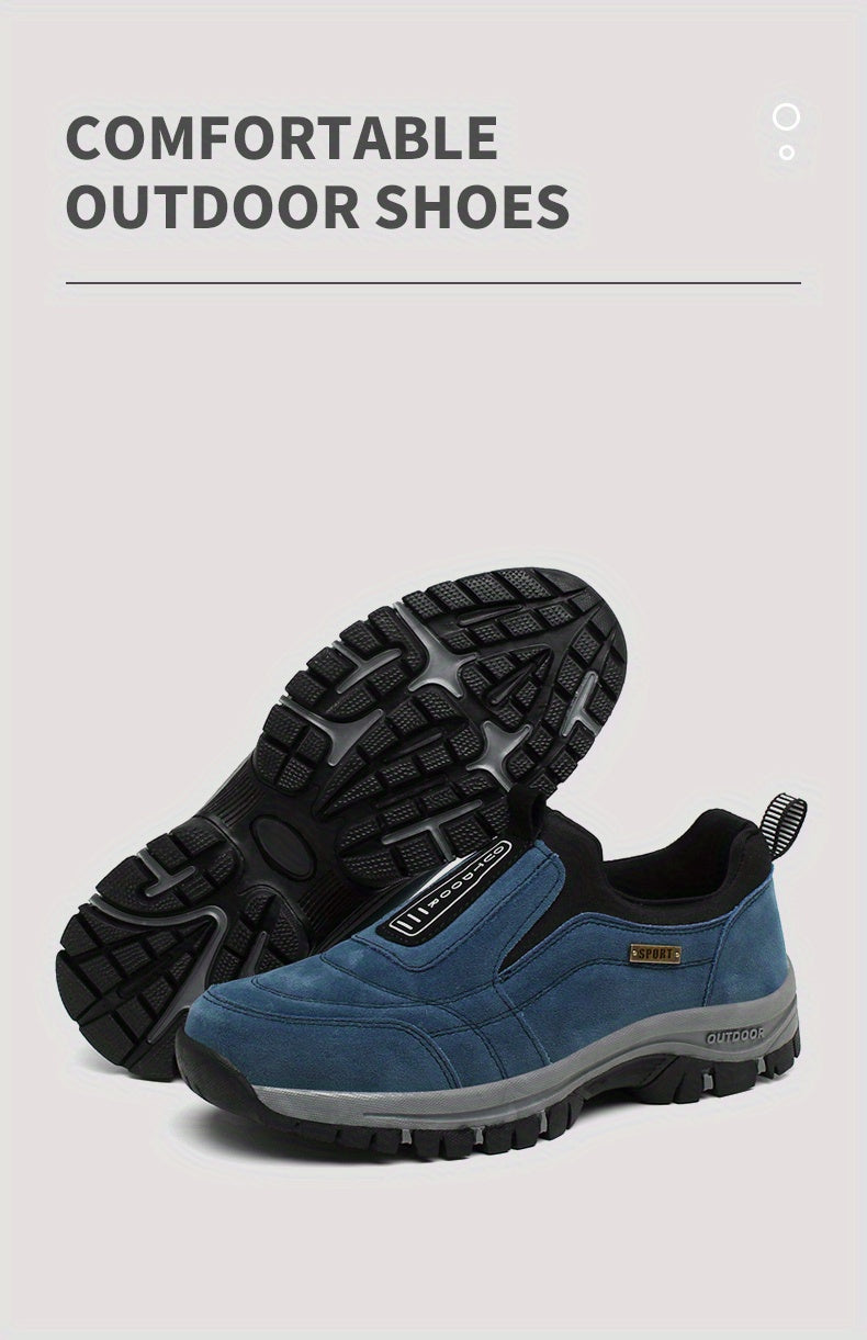 Men's Slip-On Hiking Sneakers, Wear-resistant Non-Slip Outdoor Shoes For Hunting Trekking