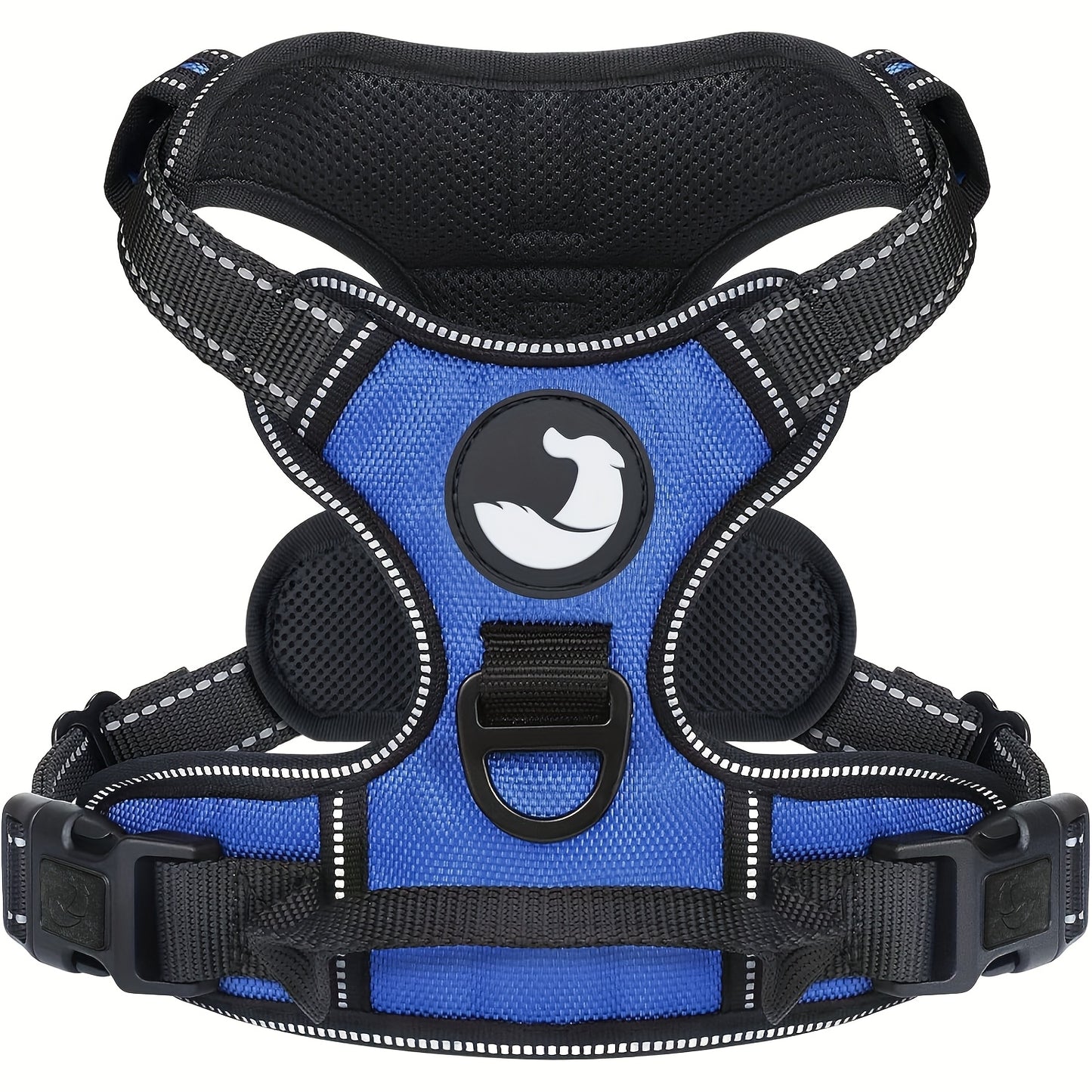 Dog Harness, Reflective No Choke Pet Vest With Front And Back 2 Leash Clips, Soft Padded Dog Harnesses With Easy Control Handle For Training And Walking