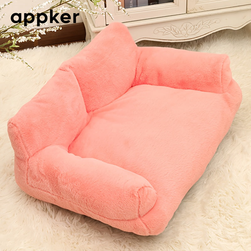 appker Gray Cat Sofa Bed - All Seasons Pet Sofa, Cat Bed, Comfortable Plush Sofa, Suitable for Autumn And Winter Seasons, Suitable for Indoor Cats, Comfortable Home Decoration, Cat Sofa Bed, Modern Pet Furniture, Also Suitabl