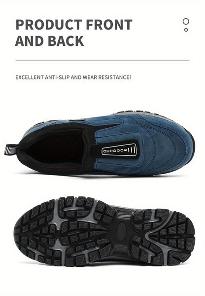 Men's Slip-On Hiking Sneakers, Wear-resistant Non-Slip Outdoor Shoes For Hunting Trekking