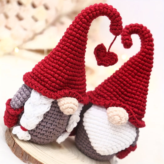 Vioiv 2 pezzi Kit all'uncinetto per principianti con elfo di Natale carino - Kit Chochet Amigurumi - Kit fai da te all'uncinetto per adulti con animali per principianti - Include video tutorial completi per principianti