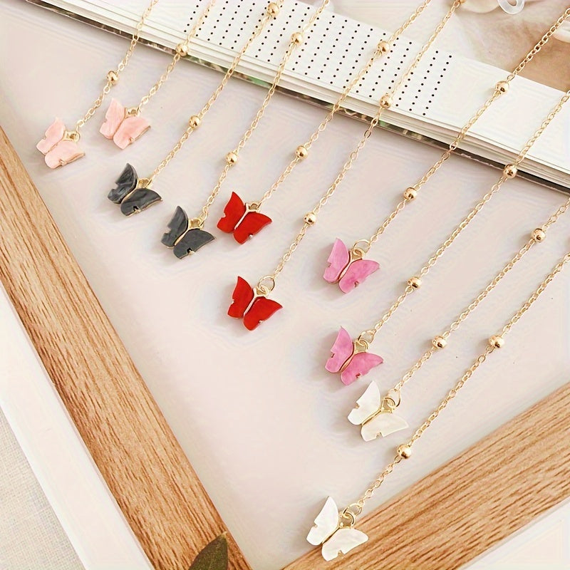 Cute Butterfly Pendant Eyewear Chain Multi-Purpose Anti-Slip Glasses Lanyard For Sunglasses & Readers