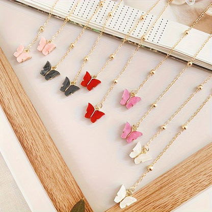 Cute Butterfly Pendant Eyewear Chain Multi-Purpose Anti-Slip Glasses Lanyard For Sunglasses & Readers