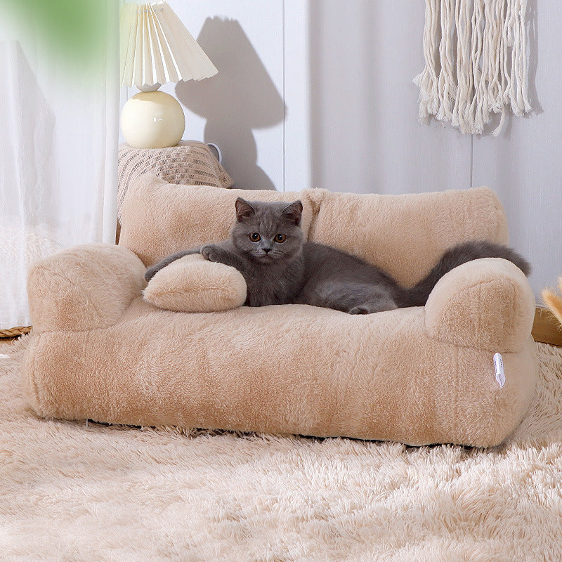 appker Gray Cat Sofa Bed - All Seasons Pet Sofa, Cat Bed, Comfortable Plush Sofa, Suitable for Autumn And Winter Seasons, Suitable for Indoor Cats, Comfortable Home Decoration, Cat Sofa Bed, Modern Pet Furniture, Also Suitabl