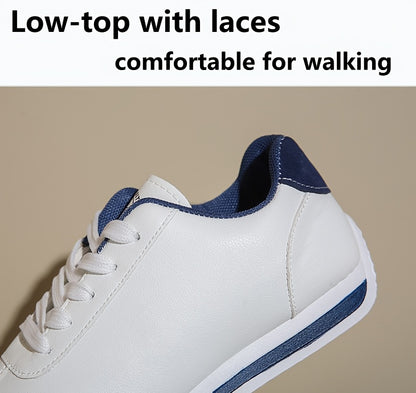 Sneakers casual leggere da donna, alla moda, bianche con dettagli neri, rossi, verdi e gialli, scarpe da corsa con suola in EVA, design basso con lacci per tutte le stagioni