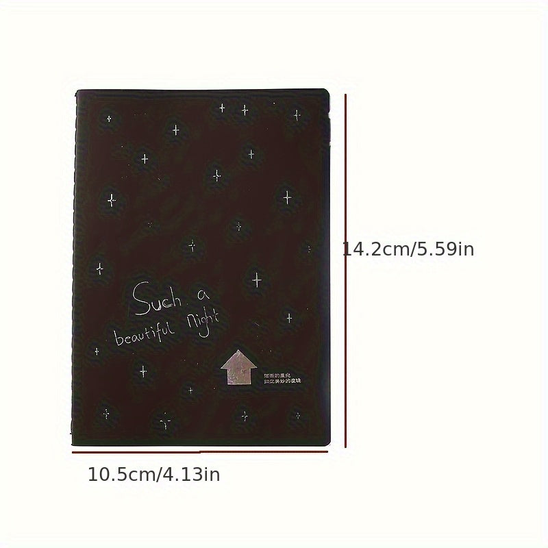 1 quaderno di carta nera da 60 pagine, blocco note da 56K per schizzi e graffiti, per disegno, pittura, ufficio, scuola, regali di cancelleria, articoli essenziali per il ritorno a scuola
