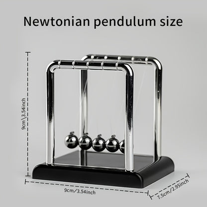 Pendolo di Newton decorativo per feste - Giocattolo da scrivania per casa e ufficio, gadget creativo per la fisica e la scienza, palline oscillanti portatili antistress, materiale plastico resistente, non necessita di elettricità