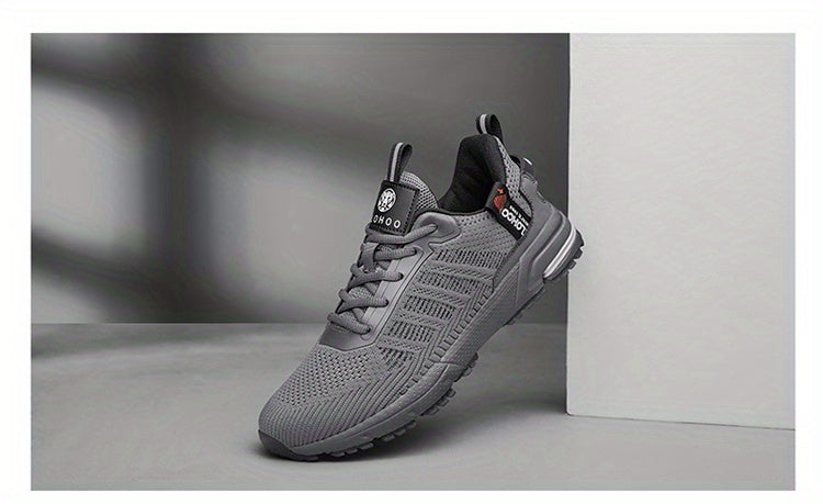 CLOHOO Scarpe da ginnastica da uomo alla moda, traspiranti, leggere e comode, in maglia, per correre e fare jogging, scarpe casual da passeggio antiscivolo e resistenti all'usura