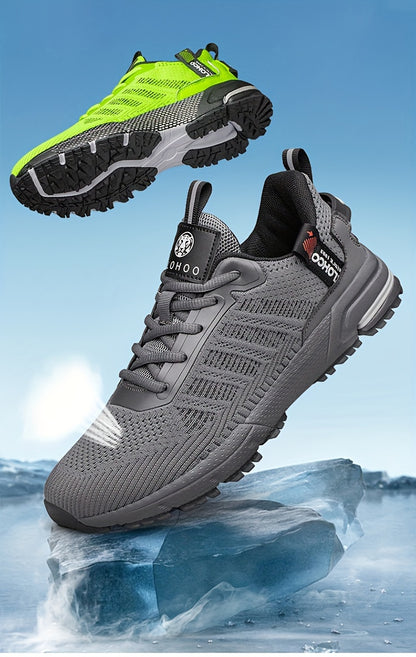 CLOHOO Scarpe da ginnastica da uomo alla moda, traspiranti, leggere e comode, in maglia, per correre e fare jogging, scarpe casual da passeggio antiscivolo e resistenti all'usura