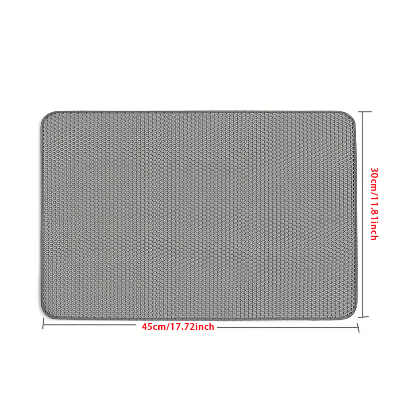 Double-Layer Cat Litter Mat with EVA Material | Odor-Control, Non-Slip, Easy-Clean Design for Indoor Cats, Durable & Comfortable Pet Waste Management, Modern Pet Accessory, Easyclean Material