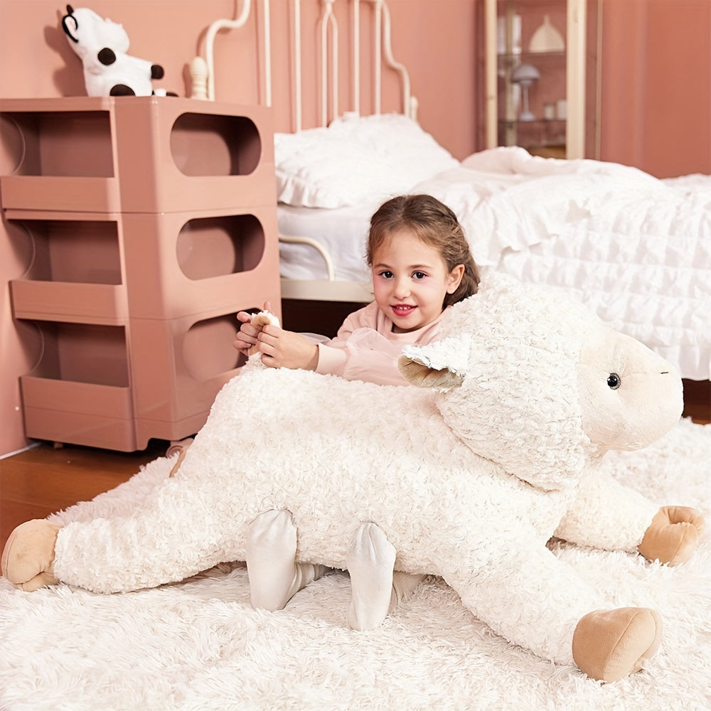 30" Giant Lamb IKASA - Soft, Cuddly, Jumbo Plush Toy, Huge Big Size Plushie, Adorable Gifts for Kids, Cute Sheep Stuffed Animal