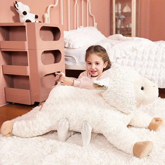 30" Giant Lamb IKASA - Soft, Cuddly, Jumbo Plush Toy, Huge Big Size Plushie, Adorable Gifts for Kids, Cute Sheep Stuffed Animal
