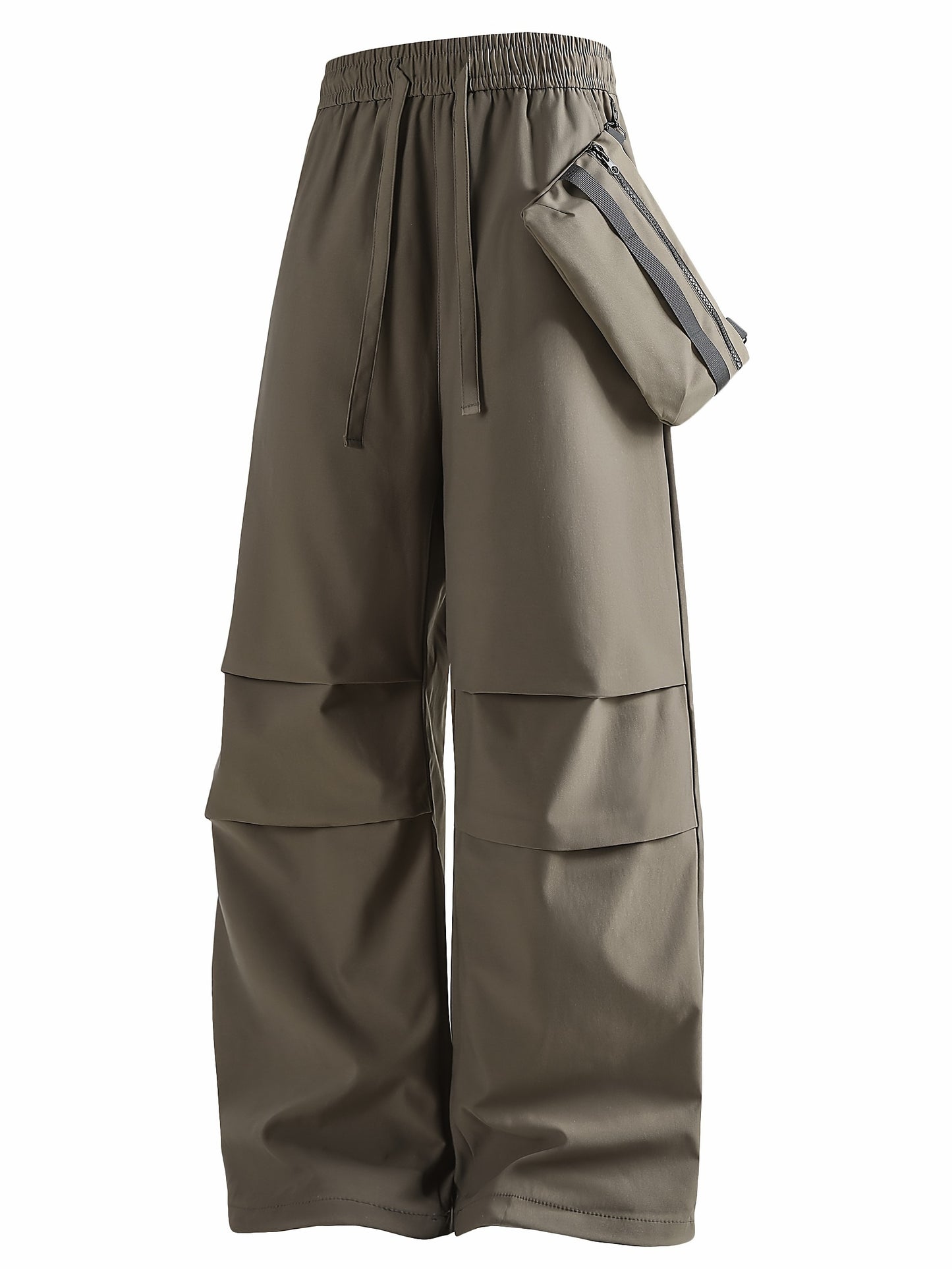 Men's Solid Color Baggy Cargo Pants, Casual Comfy Outdoor Climbing Trousers As Gift