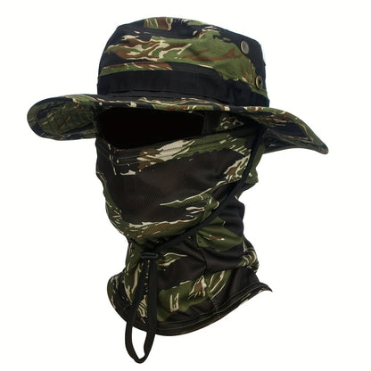 Berretto mimetico, berretto a tesa larga, da uomo, con protezione solare, tattico militare, da pescatore, spesso, traspirante, pieghevole, morbido, per sport all'aria aperta, escursionismo, campeggio, spiaggia, viaggio, pesca