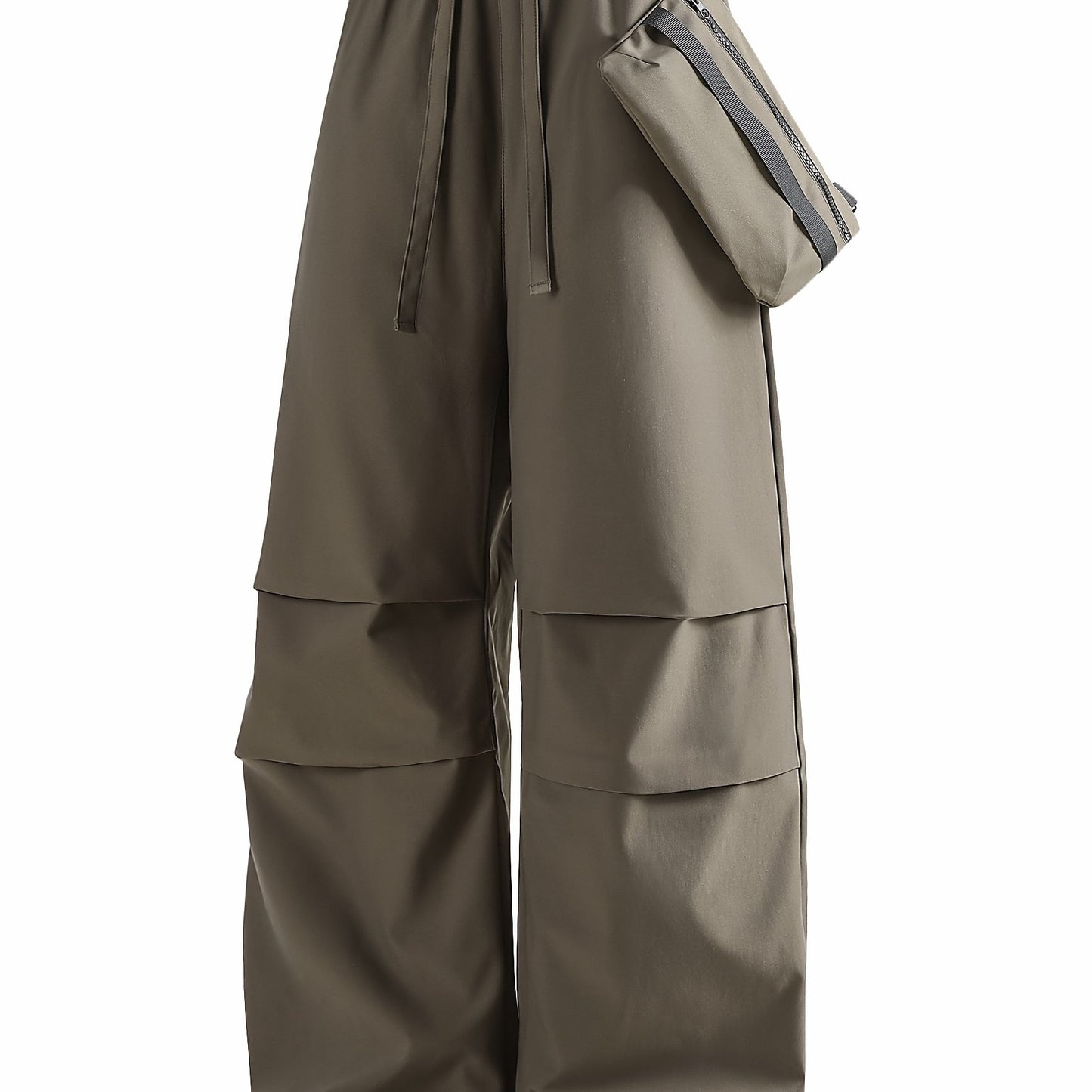 Men's Solid Color Baggy Cargo Pants, Casual Comfy Outdoor Climbing Trousers As Gift