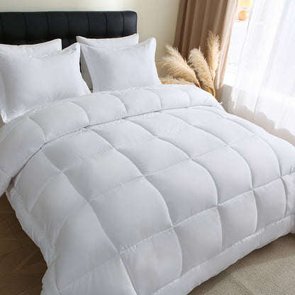 Set di 2/3 trapunte in poliestere pesante per tutte le stagioni con federa per cuscino, inserto trapuntato, coperta con cuciture a scatola, traspirante con morbida imbottitura in microfibra