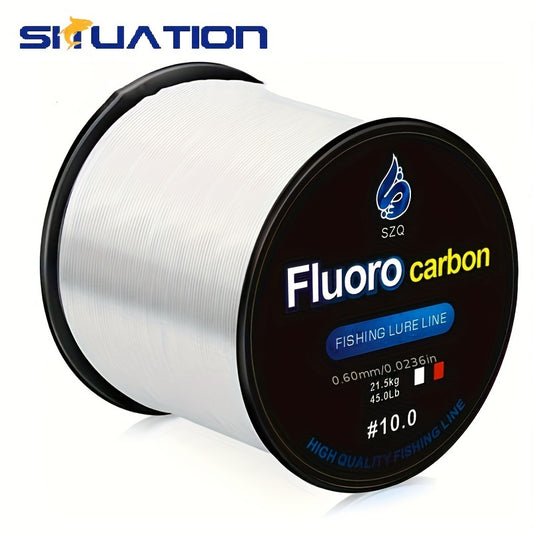 Lenza da pesca in fluorocarbonio da 500 m - Terminale in nylon e fibra di carbonio resistente per la pesca a mosca - Affonda rapidamente per una migliore presentazione dell'esca