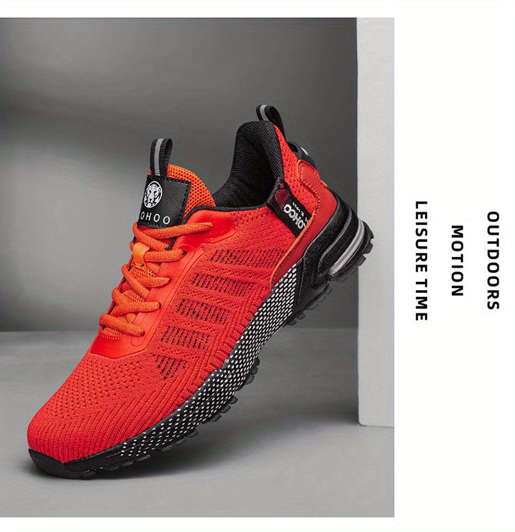 CLOHOO Scarpe da ginnastica da uomo alla moda, traspiranti, leggere e comode, in maglia, per correre e fare jogging, scarpe casual da passeggio antiscivolo e resistenti all'usura