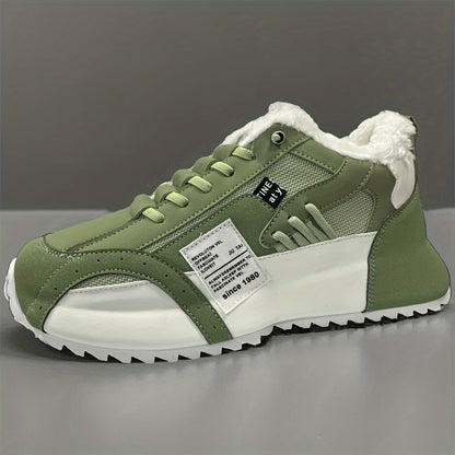Sneakers da uomo alla moda, scarpe sportive e casual per tutte le stagioni, basse, con lacci, punta tonda, comoda tomaia in PU e suola in PVC