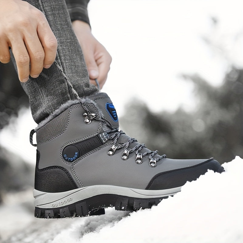 Men's Winter Boots: PU Leather Sneakers, Snow Boots, Hiking Boots & More - Non-Slip & High Top!