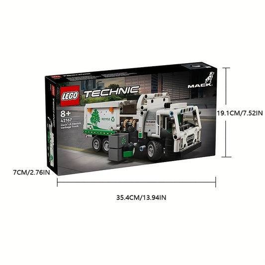 LEGO Technic Mack LR Electric Garbage Truck, 42167, ABS Construction Vehicle Set, with Realistic Features, for Children 8-14 Years, Recycling Themed Playset