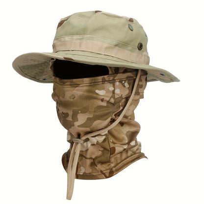 Berretto mimetico, berretto a tesa larga, da uomo, con protezione solare, tattico militare, da pescatore, spesso, traspirante, pieghevole, morbido, per sport all'aria aperta, escursionismo, campeggio, spiaggia, viaggio, pesca