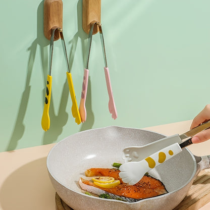 1 pinza per alimenti a forma di zampa di gatto, simpatiche pinze per pasti in cartone animato, pinze per barbecue in acciaio inossidabile, clip per panini, clip per cubetti di ghiaccio, pinze per zucchero, gadget da cucina