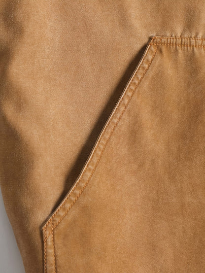 Men'S Distressed Hooded Softshell Jacket, Autumn Winter Outerwear with Pockets, Trendy Item