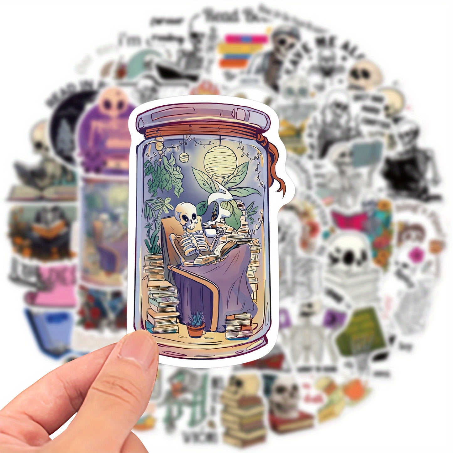 [50 adesivi decorativi con teschio e graffiti] 50 adesivi decorativi con teschio e graffiti per laptop, borraccia, bagaglio, casco, skateboard, cancelleria, moto, regalo per le vacanze