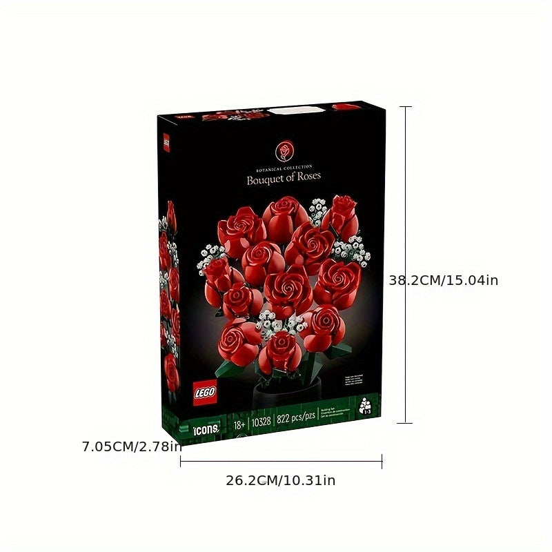 LEGO 10328 Bouquet di rose, fiori artificiali, regalo unico, decorazione per la casa, regalo per anniversario o qualsiasi giorno speciale, regali di Natale di Halloween