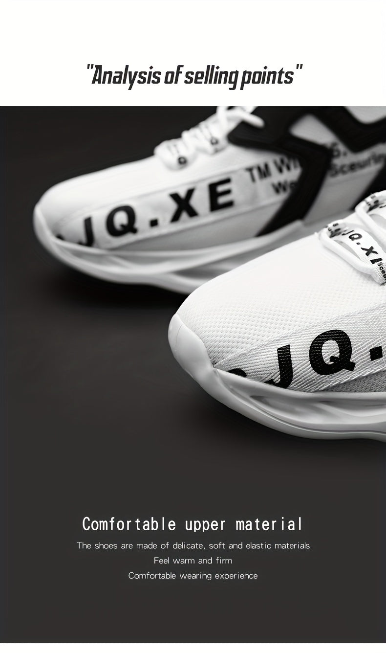 Men's Slip-on Blade Sneakers With Shoelaces - Odor-resistant Athletic Shoes - Lightweight And Breathable