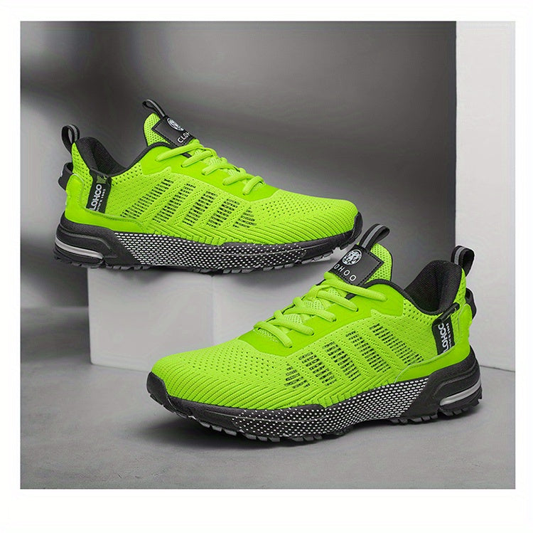 CLOHOO Scarpe da ginnastica da uomo alla moda, traspiranti, leggere e comode, in maglia, per correre e fare jogging, scarpe casual da passeggio antiscivolo e resistenti all'usura