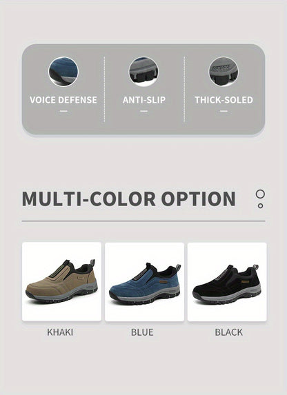 Men's Slip-On Hiking Sneakers, Wear-resistant Non-Slip Outdoor Shoes For Hunting Trekking
